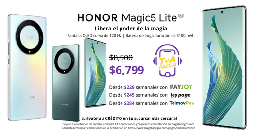 5 razones para amar HONOR Magic5 lite