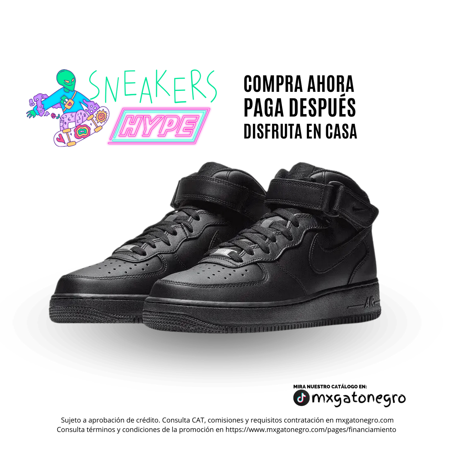 Tenis Nike Air Force 1 MID 07 - Black