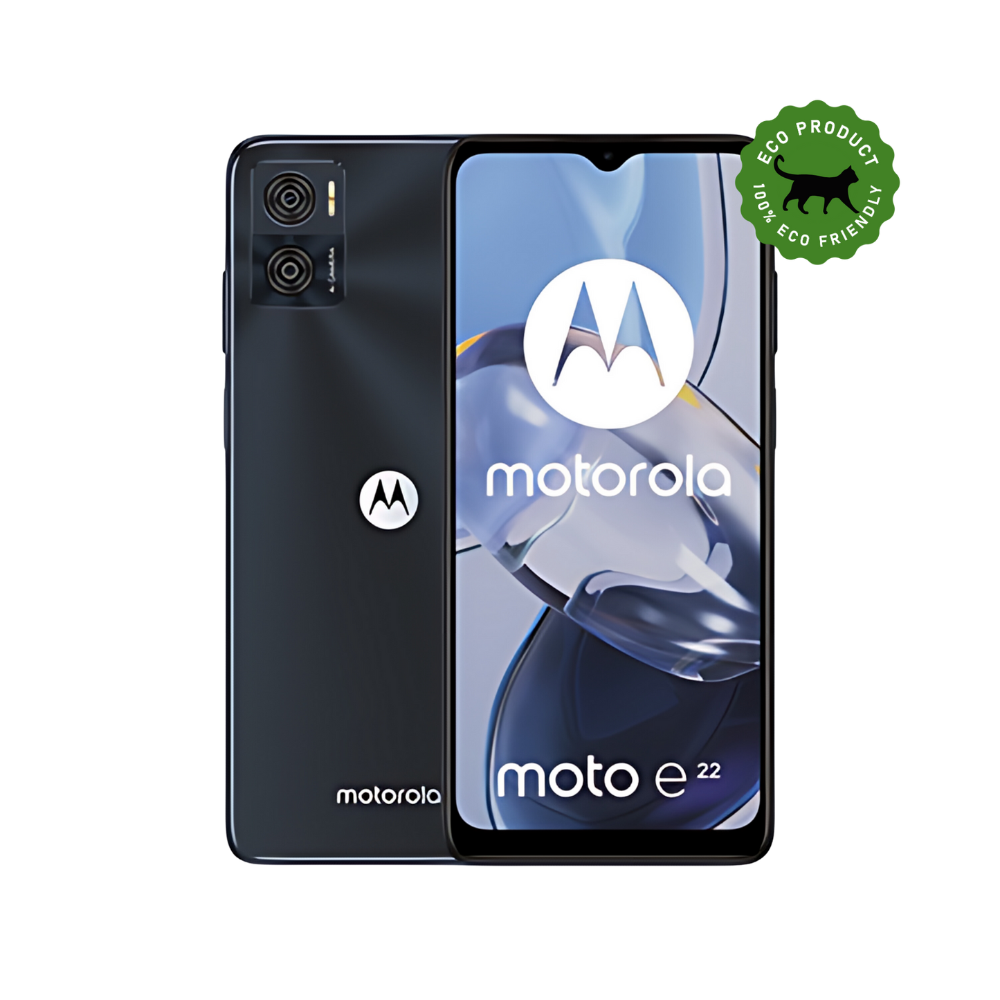 Motorola e22 (RE-Store) - Negro - 64GB (Case + Screen Protector PREMIUM)