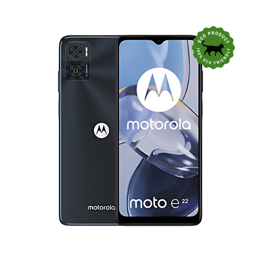 Motorola e22 (RE-Store) - Negro - 64GB (Case + Screen Protector PREMIUM)