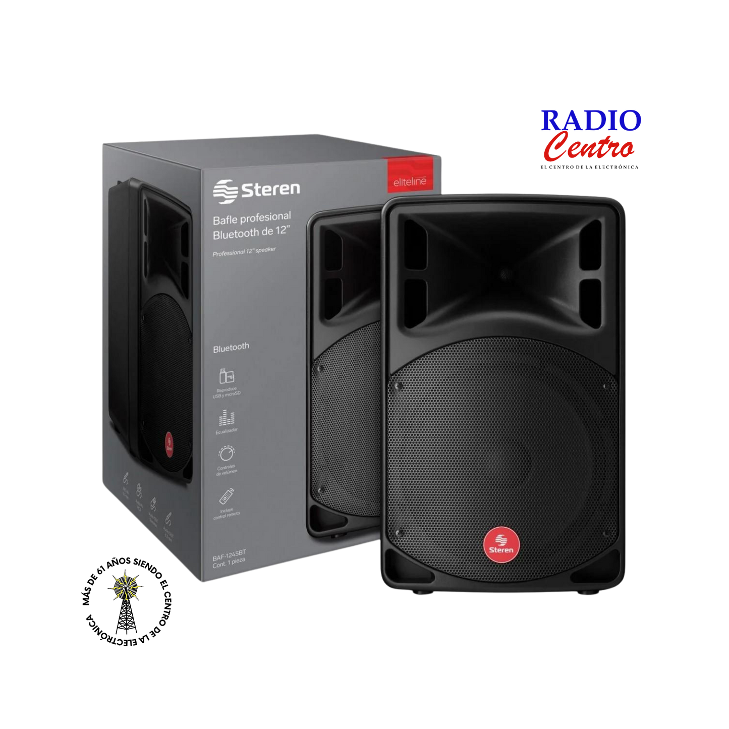 Bafle de 12" profesional Bluetooth (100W) – Radio Centro