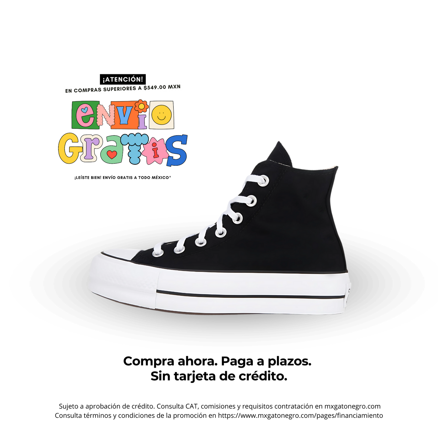 Converse Bota Chuck Taylor All Star de Plataforma Lift - Black (Premium Choice)