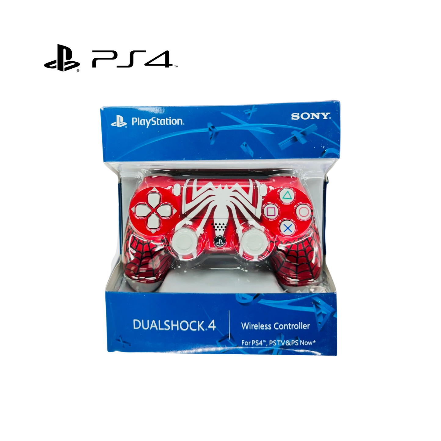 Control Inalámbrico compatible para PS4 con diseño exclusivo de Spiderman