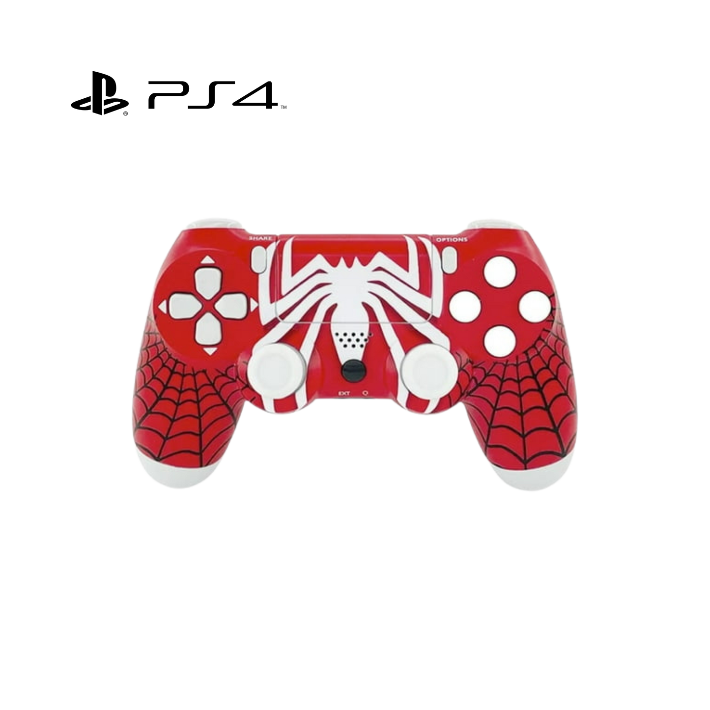 Control Inalámbrico compatible para PS4 con diseño exclusivo de Spiderman