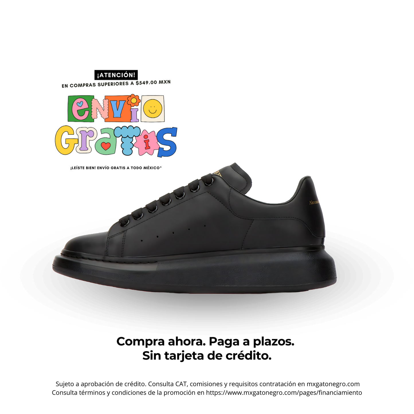 Tenis Casuales Larry en piel - Negros