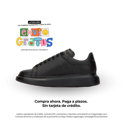 Tenis Casuales Larry en piel - Negros