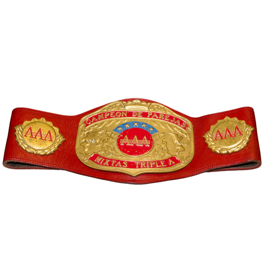 World Mixed Couples Championship Replica AAA Wrestling Title Belt