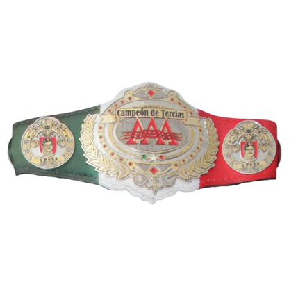 AAA Wrestling Title Belt Replica World Tercias Championship