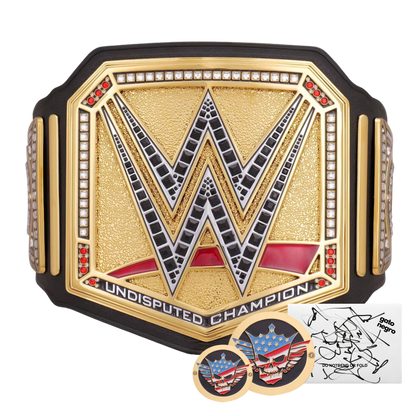 Cody Rhodes Combo: WWE Undisputed Championship Replica Title Belt + Side Plate Set