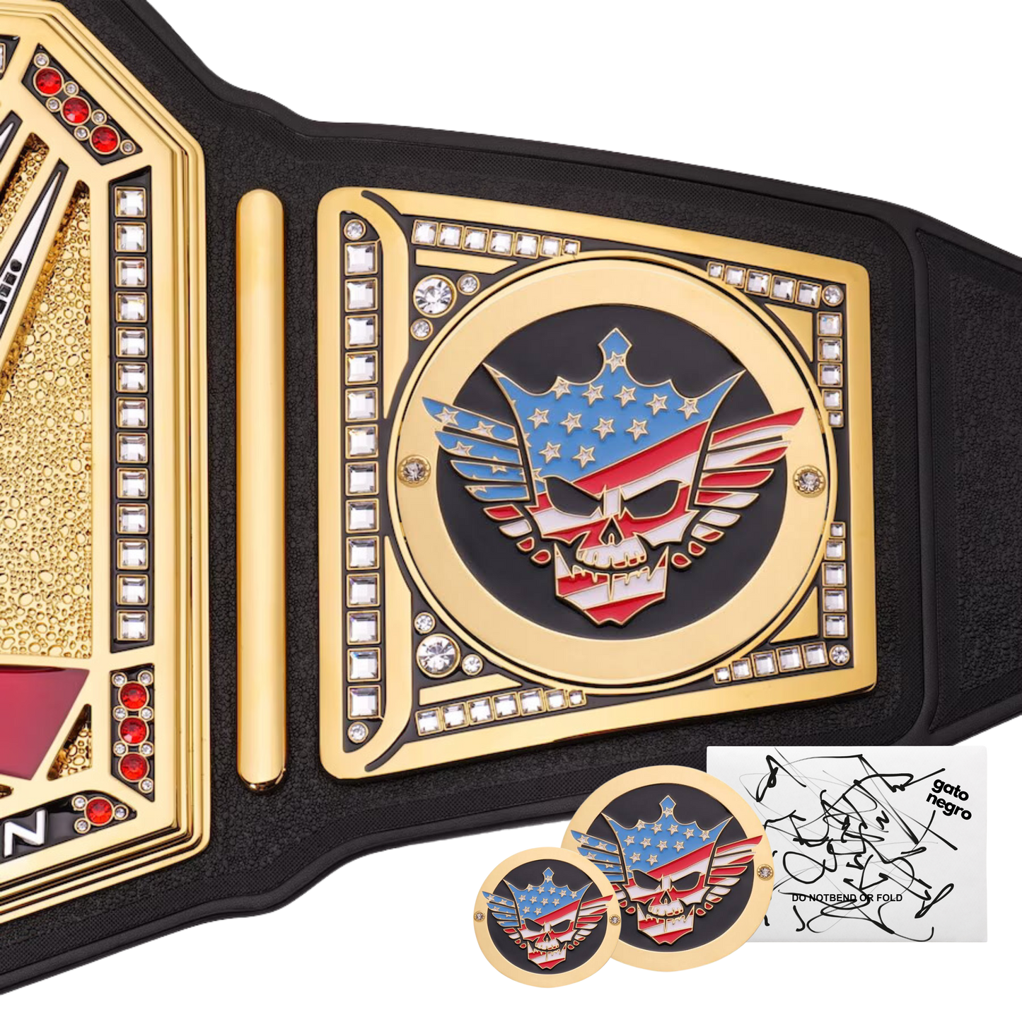 Cody Rhodes Combo: WWE Undisputed Championship Replica Title Belt + Side Plate Set