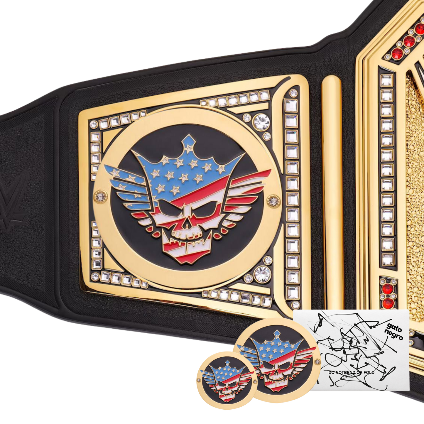 Cody Rhodes Combo: WWE Undisputed Championship Replica Title Belt + Side Plate Set