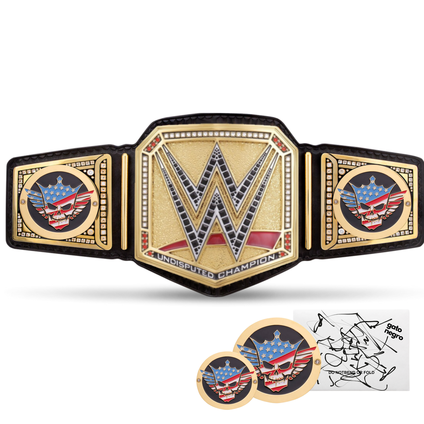 Cody Rhodes Combo: WWE Undisputed Championship Replica Title Belt + Side Plate Set