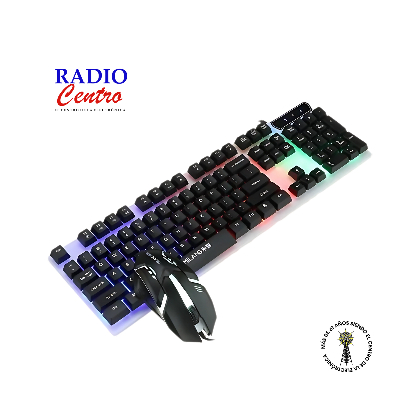 Teclado con Mouse Gamer Profesional (Warrior) – Radio Centro