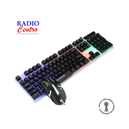 Teclado con Mouse Gamer Profesional (Warrior) – Radio Centro